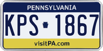 PA license plate KPS1867