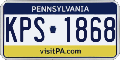 PA license plate KPS1868