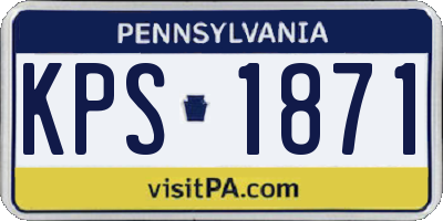 PA license plate KPS1871