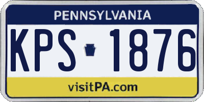 PA license plate KPS1876
