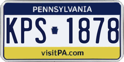 PA license plate KPS1878