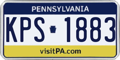 PA license plate KPS1883