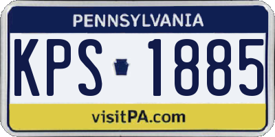 PA license plate KPS1885