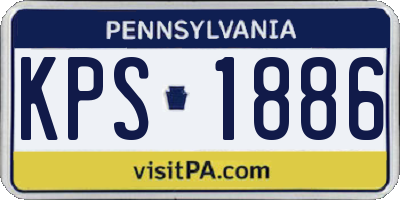 PA license plate KPS1886