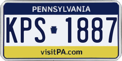 PA license plate KPS1887