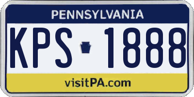 PA license plate KPS1888
