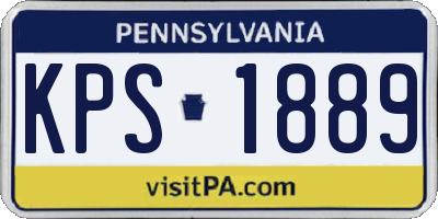 PA license plate KPS1889