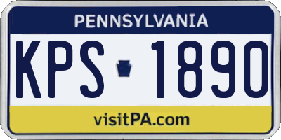 PA license plate KPS1890
