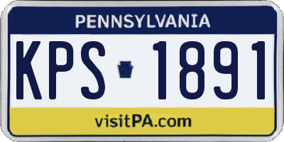 PA license plate KPS1891