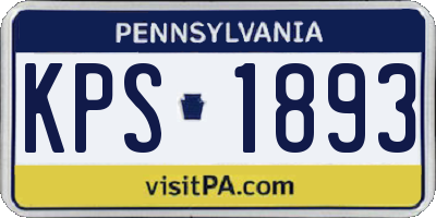 PA license plate KPS1893