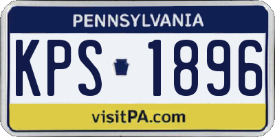 PA license plate KPS1896