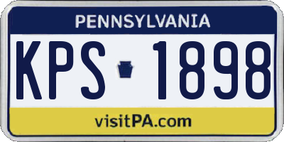 PA license plate KPS1898
