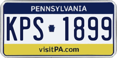 PA license plate KPS1899