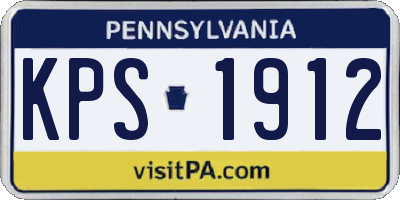PA license plate KPS1912