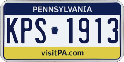 PA license plate KPS1913