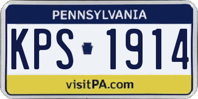 PA license plate KPS1914
