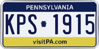 PA license plate KPS1915