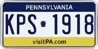 PA license plate KPS1918