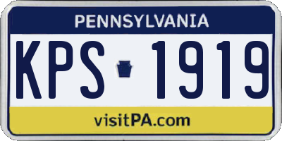 PA license plate KPS1919