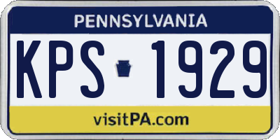 PA license plate KPS1929