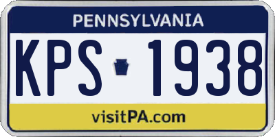 PA license plate KPS1938