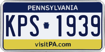 PA license plate KPS1939