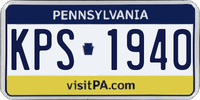 PA license plate KPS1940