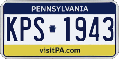 PA license plate KPS1943