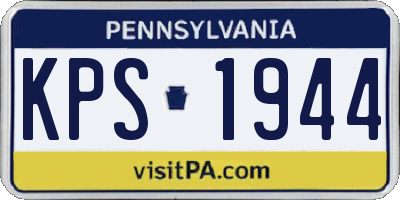PA license plate KPS1944