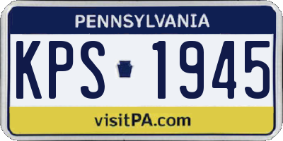 PA license plate KPS1945
