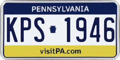 PA license plate KPS1946