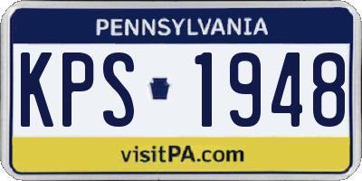 PA license plate KPS1948