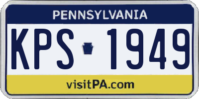 PA license plate KPS1949