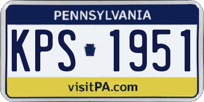 PA license plate KPS1951