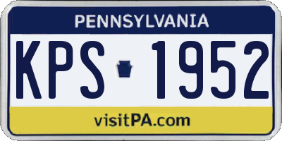 PA license plate KPS1952