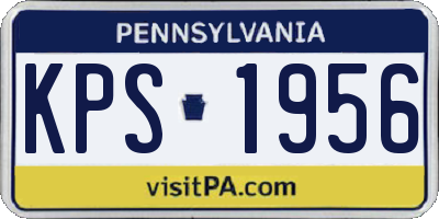 PA license plate KPS1956