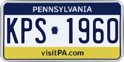 PA license plate KPS1960