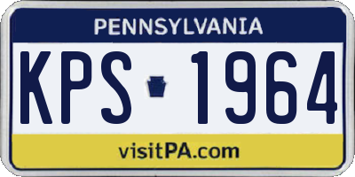 PA license plate KPS1964