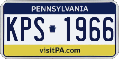 PA license plate KPS1966