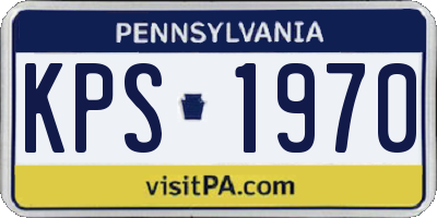 PA license plate KPS1970