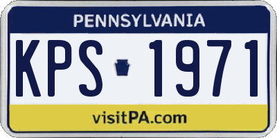 PA license plate KPS1971