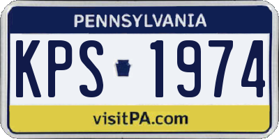 PA license plate KPS1974