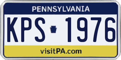 PA license plate KPS1976
