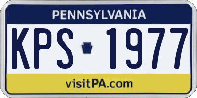 PA license plate KPS1977