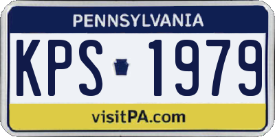 PA license plate KPS1979