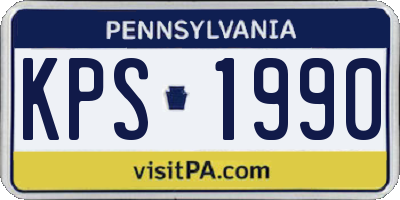 PA license plate KPS1990