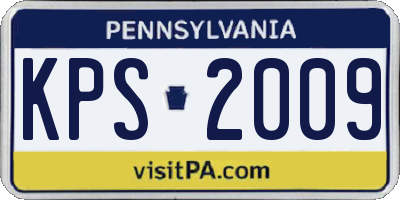 PA license plate KPS2009