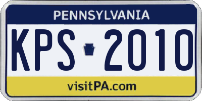 PA license plate KPS2010