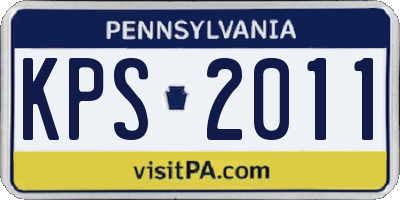 PA license plate KPS2011