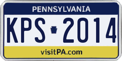PA license plate KPS2014